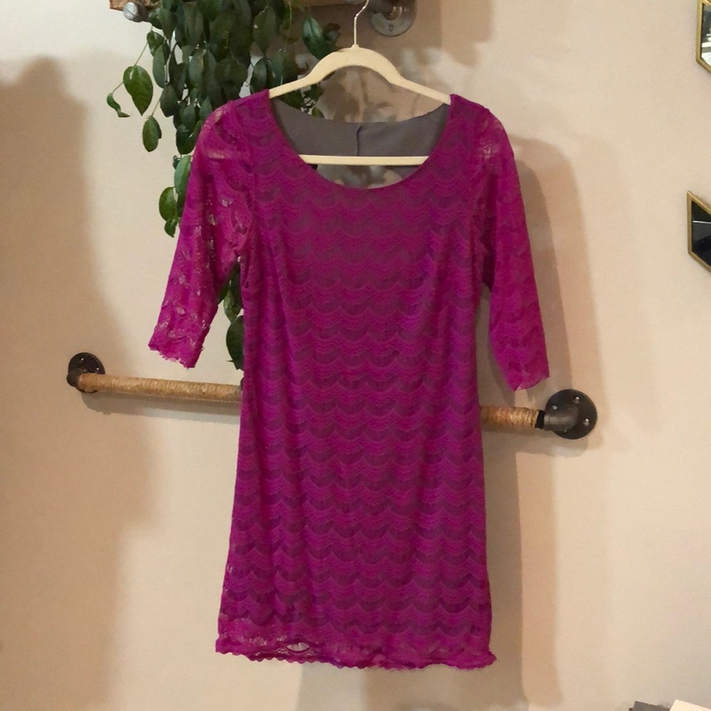 Free People Pink Lace Mini